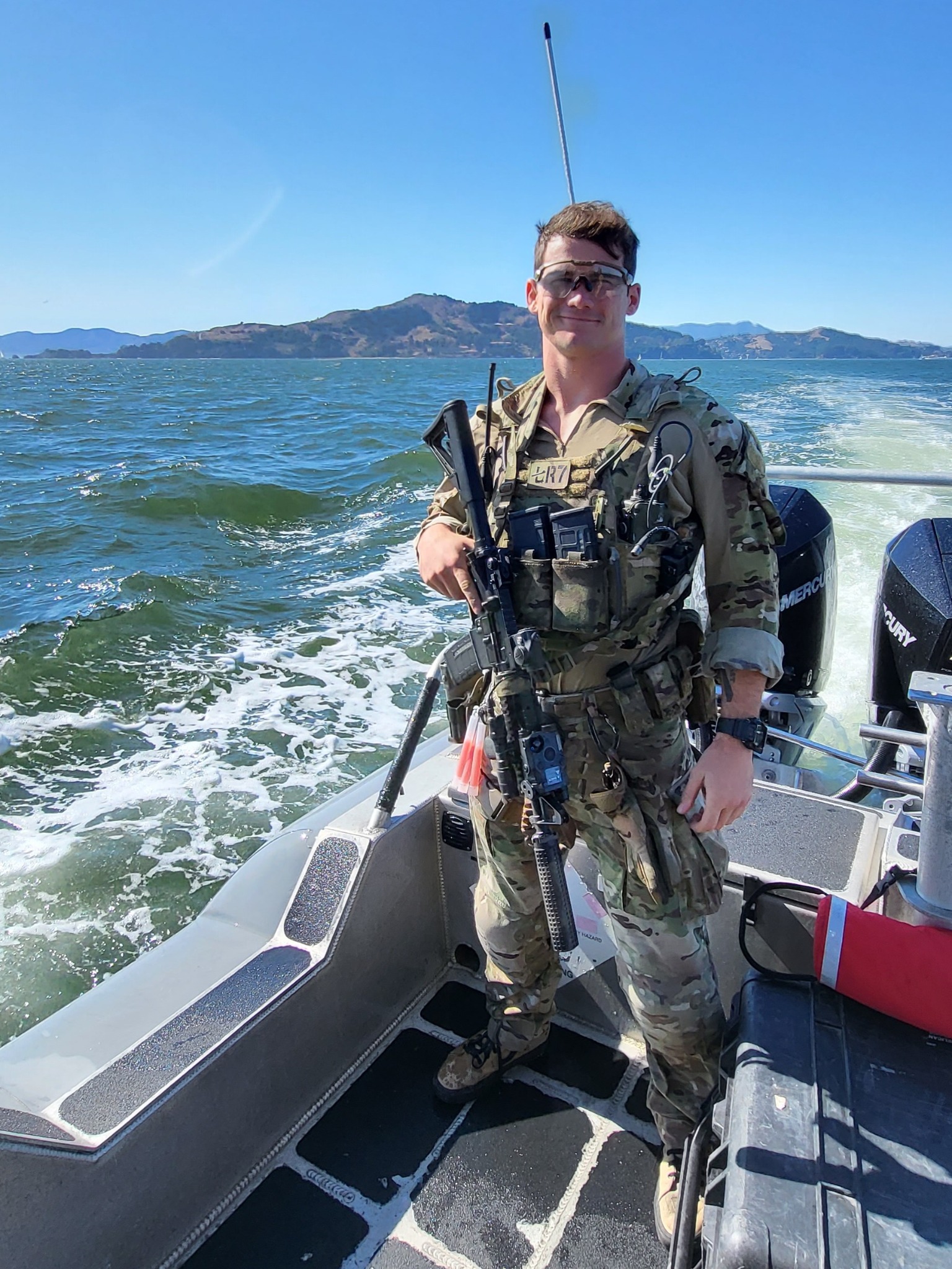 SP Automotive founder serving in the US Coast Guard aboard a patrol boat